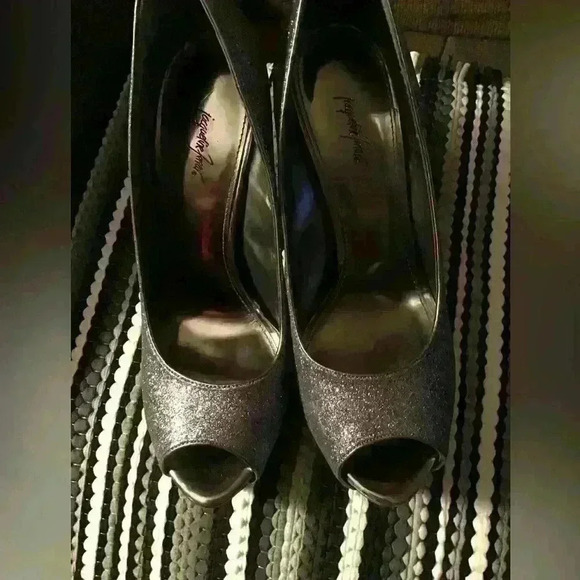 Jacqueline Ferrar opened toe silver glitter stiletto size8 - Picture 3 of 7